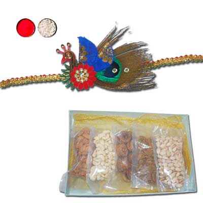 "Rakhi - FR- 8520 A (Single Rakhi),  Premiun Dry Fruit Gift  Box - Click here to View more details about this Product